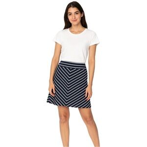 THE LIMITED A-Line Linen-Blend Chevron Skirt Medium